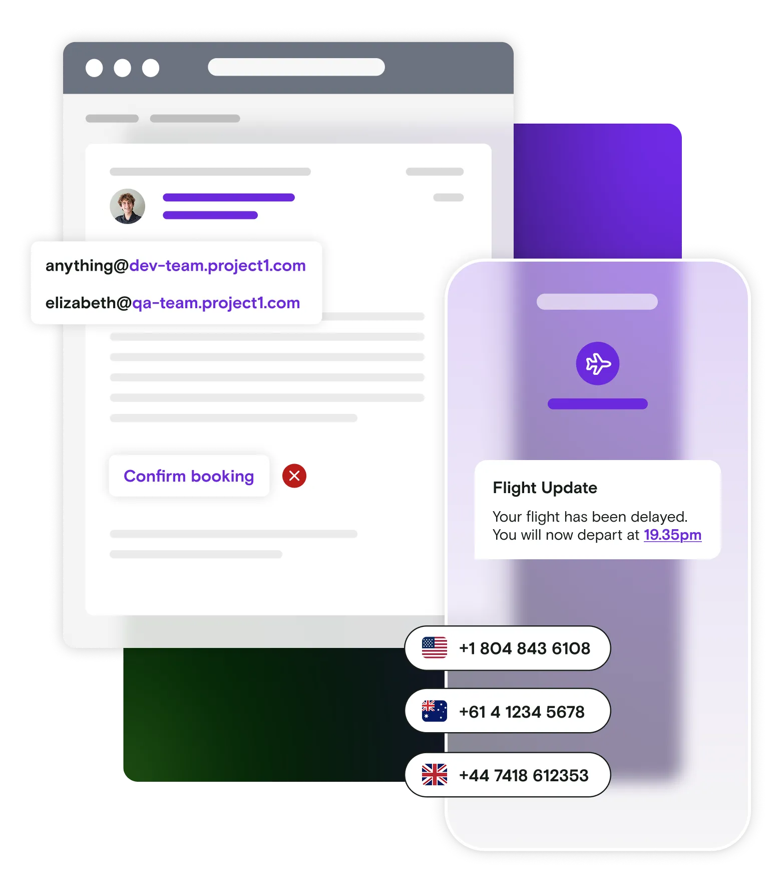 Mobile and email illustration