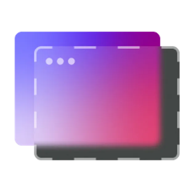 Pink and purple gradient email screenshot icon