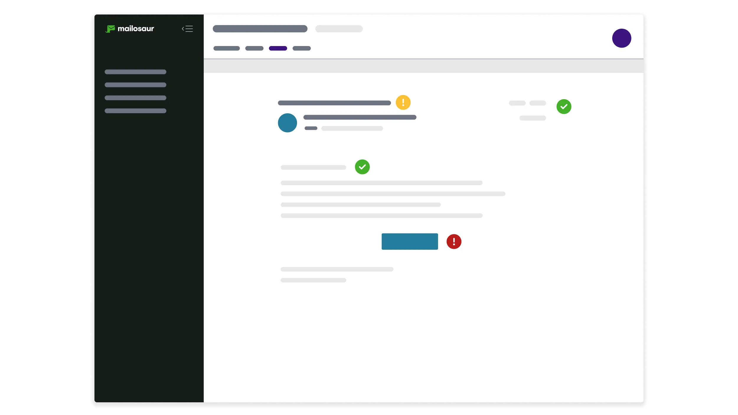Dashboard with alerts
