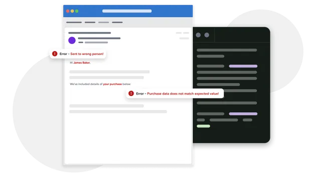 Outlook window with error alerts
