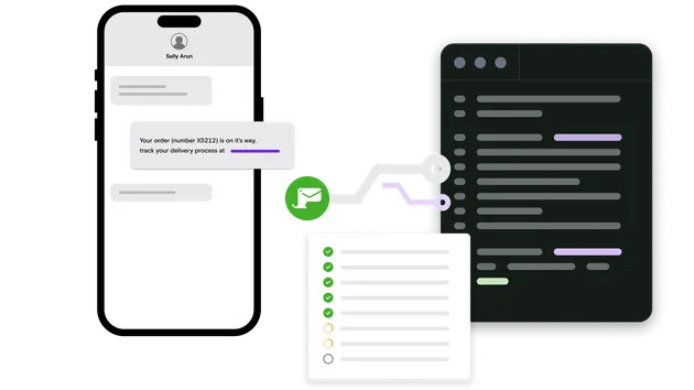 SMS track your delivery progress