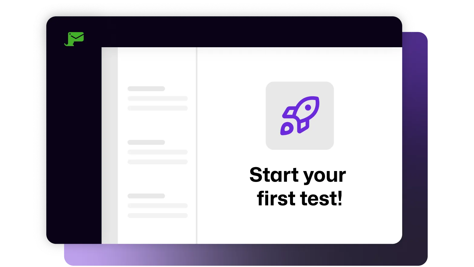 Mailosaur dashboard illustration with gradient background