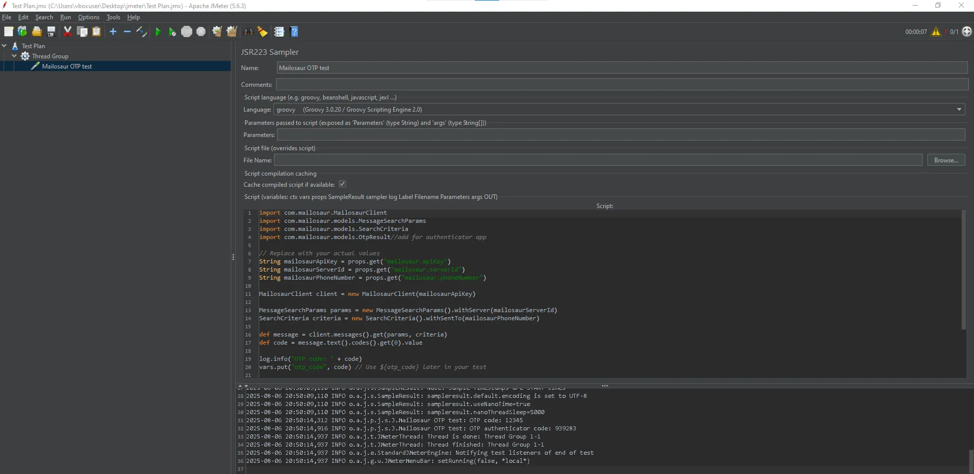 Viewing a received SMS in the Mailosaur dashboard.