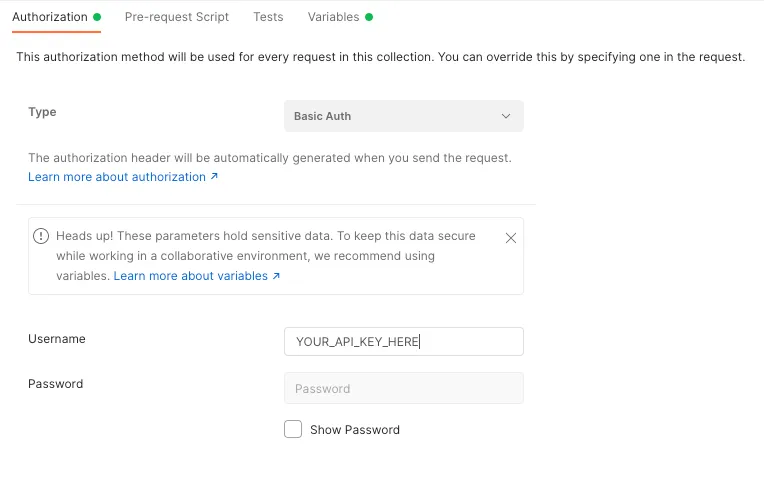 Postman Authentication