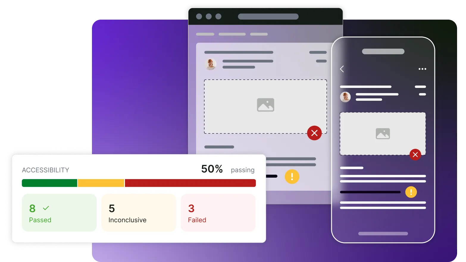 Mailosaur's new accessibility and compatibility pane is shown